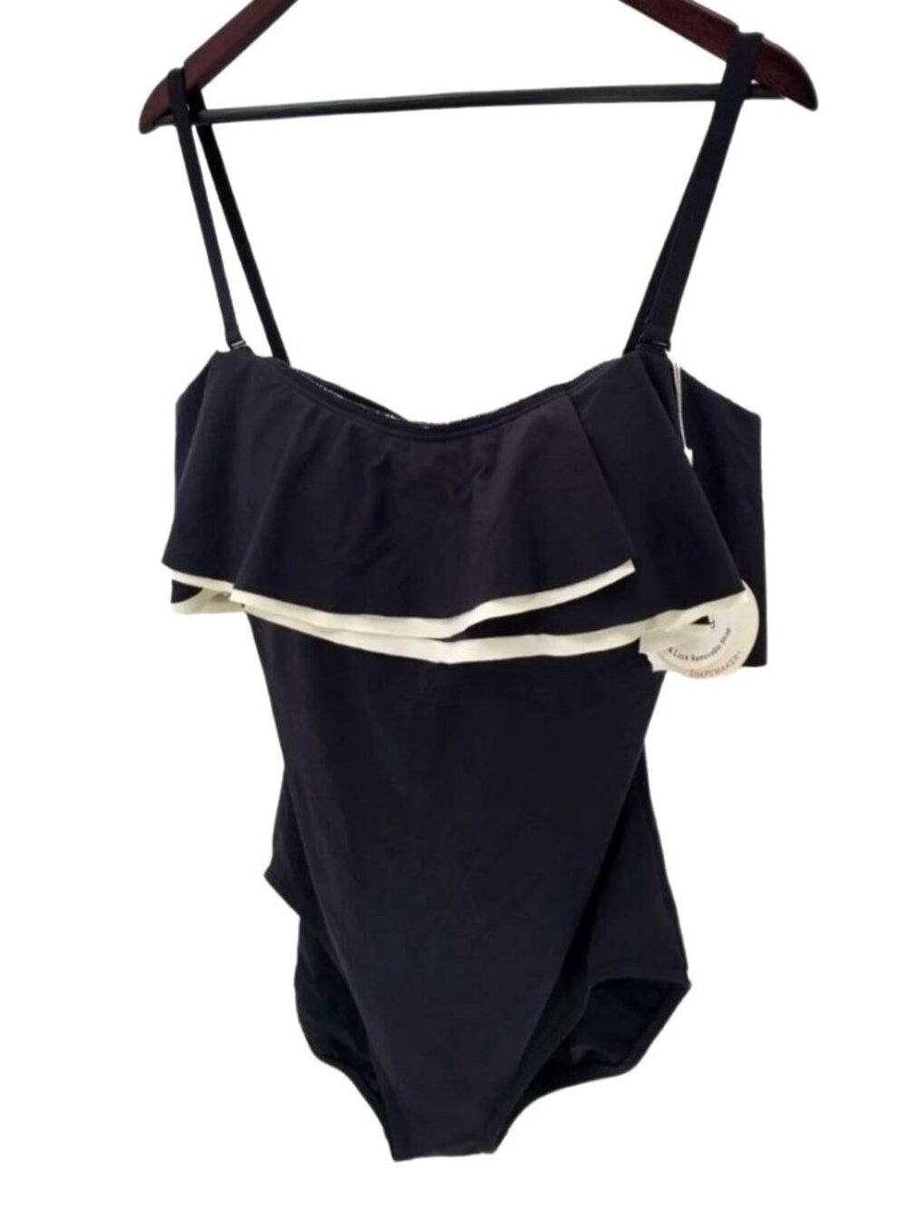 Coco Reef 14/38C Ruffle Bandeau Removable Straps Swimwear One-Piece Bathing Suit - Picture 2 of 13